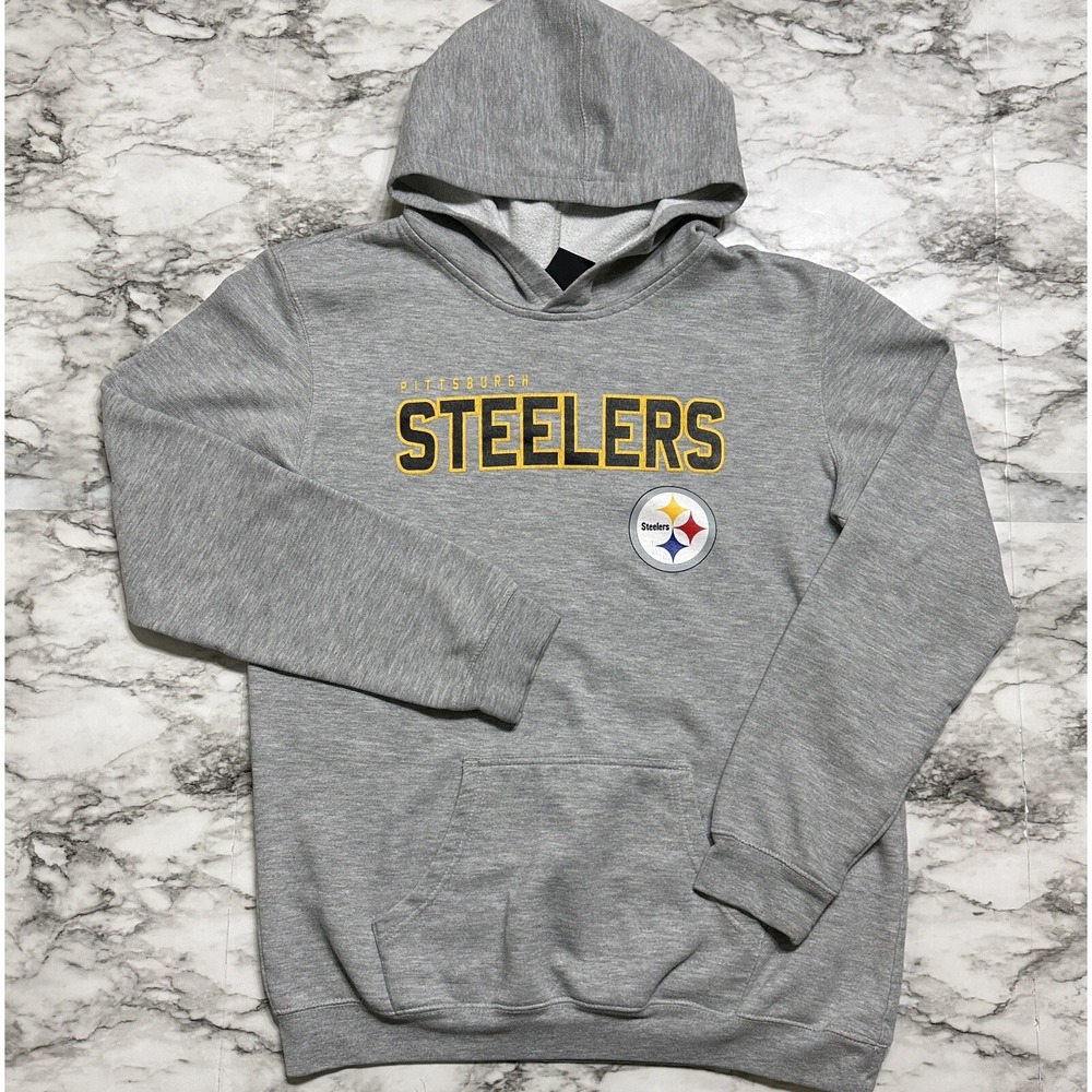 NFL TEAM‎ APPAREL YOUTH Sweatshirt Size L 14-16 Pittsburgh Steelers Flannel